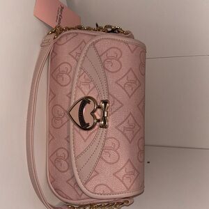 Pink Heart-Embellished Women's Bag